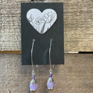 Lavender and Amethyst Earrings